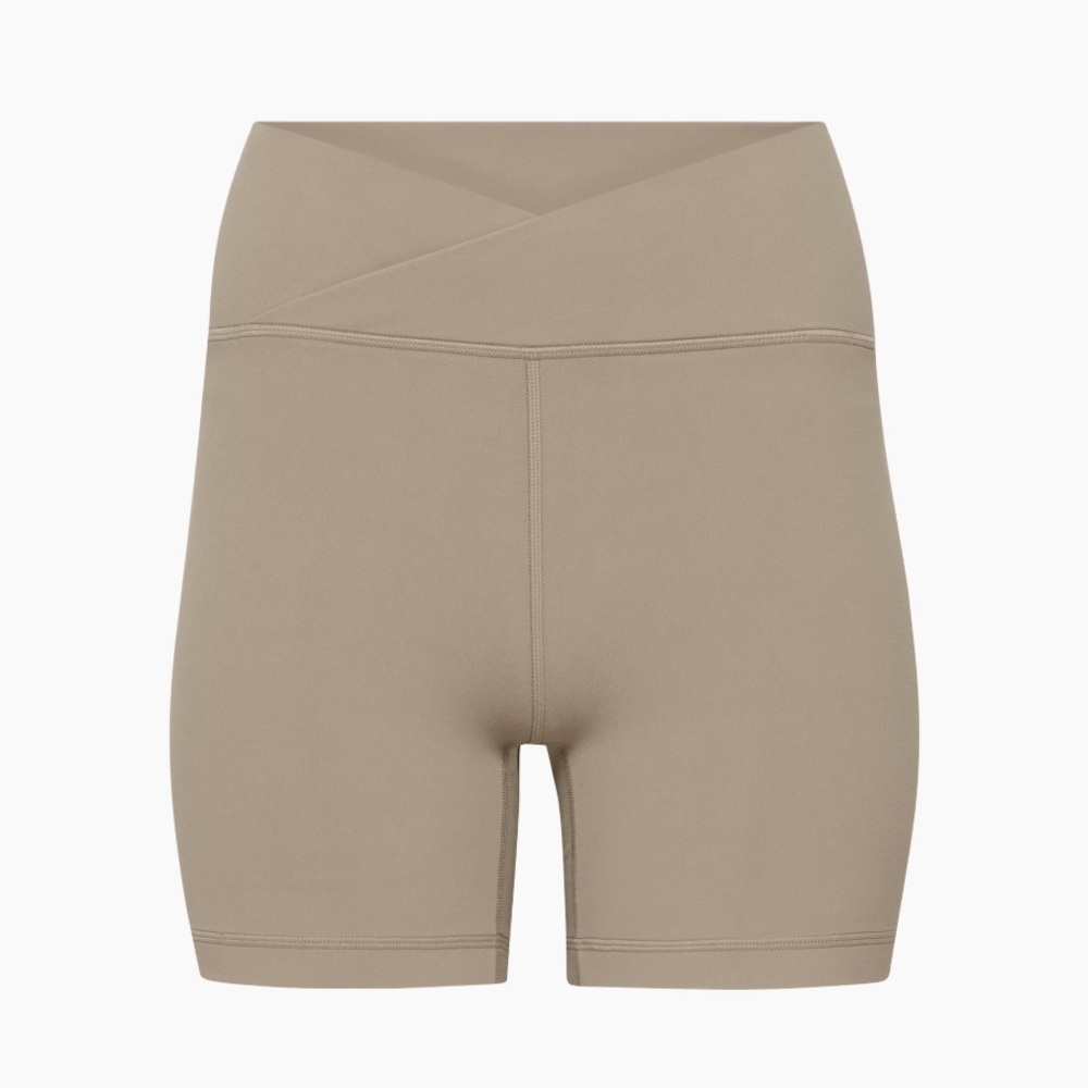 Aritzia Butter Crossover Shorts Taupe